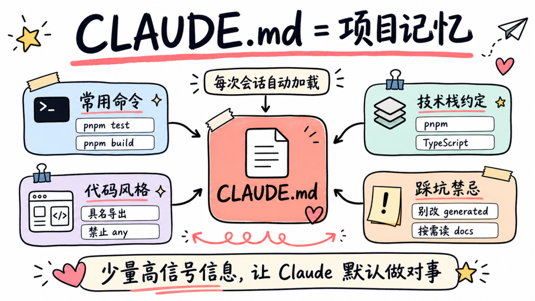 给 Claude Code 写一份完美的 CLAUDE.md：模板 + 原则 + 5 个真实案例